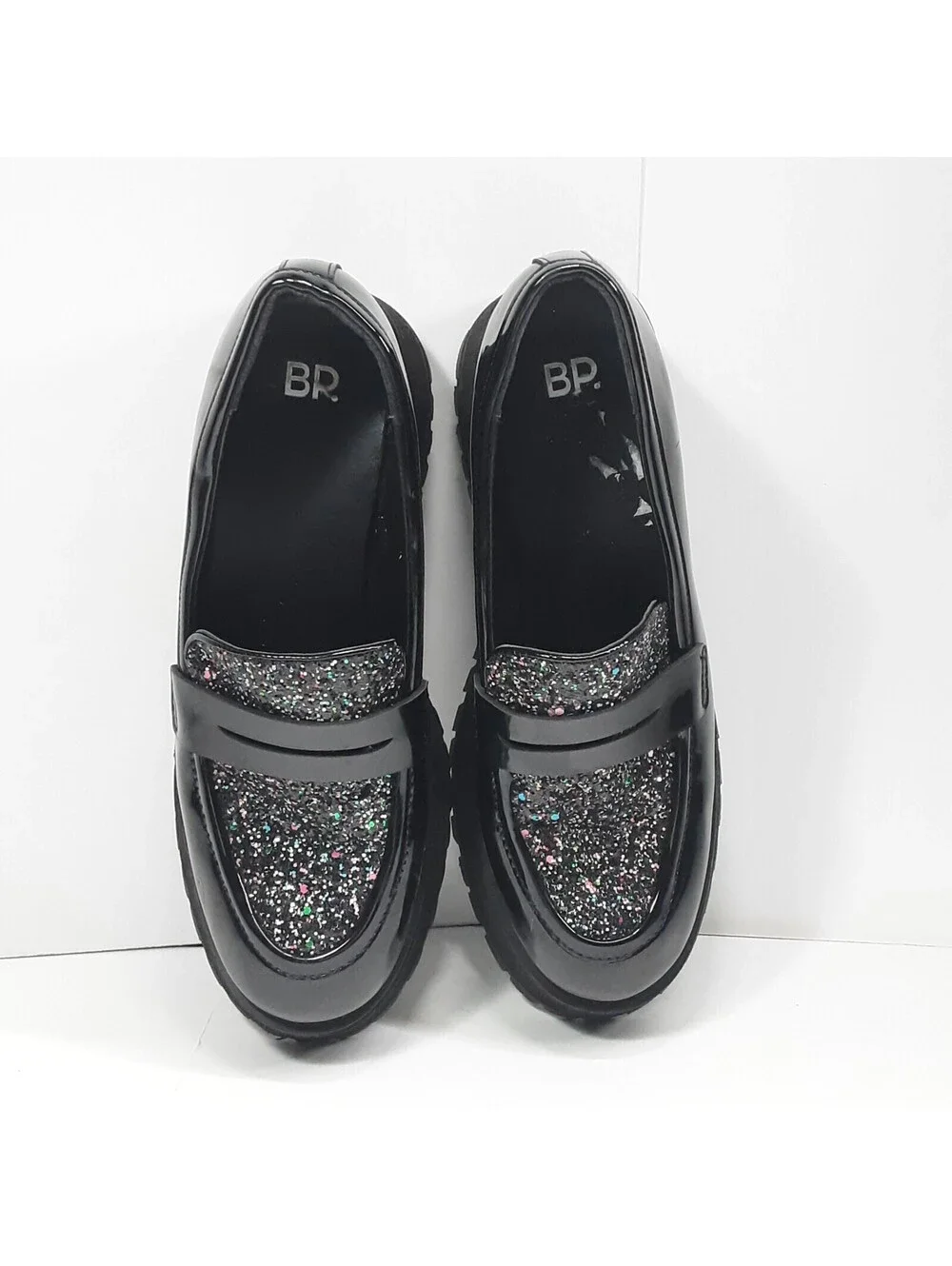 BP. Shilo - Platform Loafer | Glitter and Patent Leather | Size 9 M